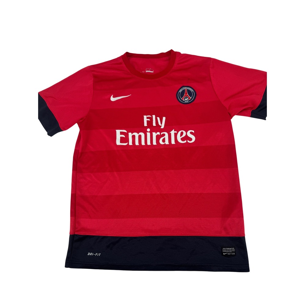 Nike Paris Saint Germain Fly Emirates Soccer Jersey Mens Medium Red Dri-FIT